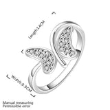 Cubic Diamond Butterfly Ring