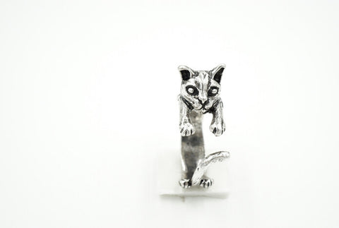 Realistic Cat Wrap Ring