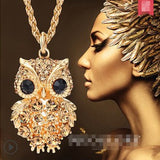 Crystal Owl Pendant Necklace
