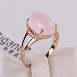 Oval Gem Pink Ring