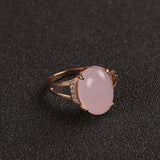 Oval Gem Pink Ring