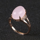 Oval Gem Pink Ring