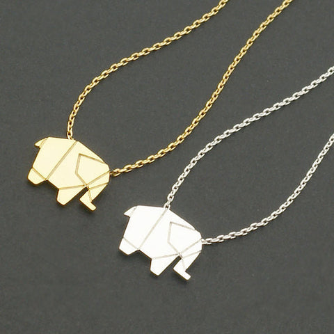 Origami Elephant Necklace