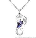 Rhinestone Scorpion Necklace