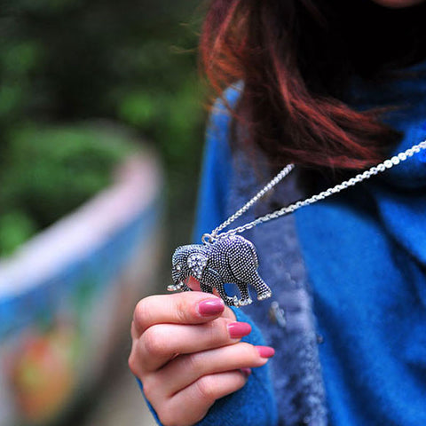 Crystal Elephant Necklace