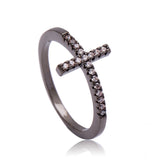 Silver Cross Faith Ring