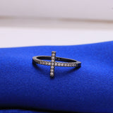 Silver Cross Faith Ring