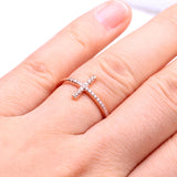 Silver Cross Faith Ring