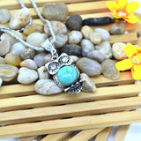 Turquoise Owl Necklace