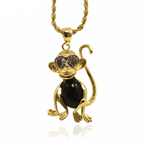 Monkey Pendant Necklace