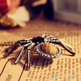 Vintage Crystal Spider Necklace