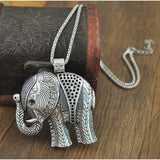 Etched Elephant Necklace