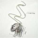 Etched Elephant Necklace