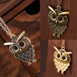 Vintage Owl Pendant Necklace