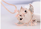 Cute Owl Opal Necklace