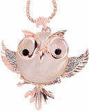 Cute Owl Opal Necklace