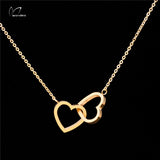 Double Heart Infinity Necklace