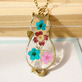 Dried Flowers Cat Necklace