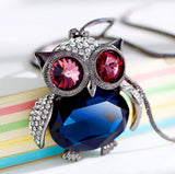 Crystal Round Owl Necklace