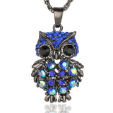 Crystal Owl Pendant Necklace