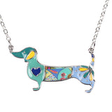 Colorful Dachshund Dog Necklace