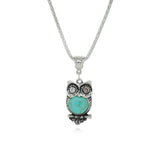 Turquoise Owl Necklace