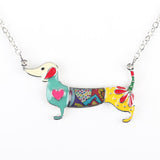 Colorful Dachshund Dog Necklace