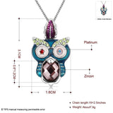 Psychedelic Owl Necklace