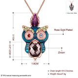 Psychedelic Owl Necklace