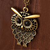 Vintage Owl Pendant Necklace