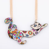 Floral Cat Necklace