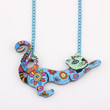 Floral Cat Necklace