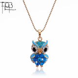 Colorful Owl Crystal Necklace