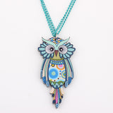 Psychedelic Owl Necklace