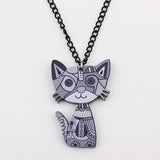 Geometric Cat Necklace