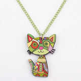 Geometric Cat Necklace