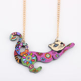 Floral Cat Necklace