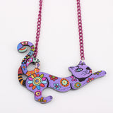 Floral Cat Necklace