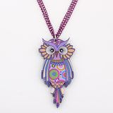 Psychedelic Owl Necklace