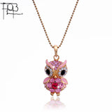 Colorful Owl Crystal Necklace