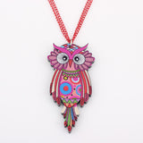 Psychedelic Owl Necklace